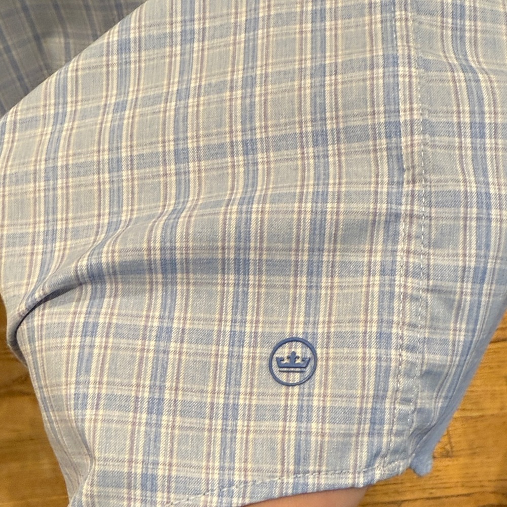 Peter Millar Light Blue Checkered Men's Shirt - Crown Crafted - Picture 3 of 8